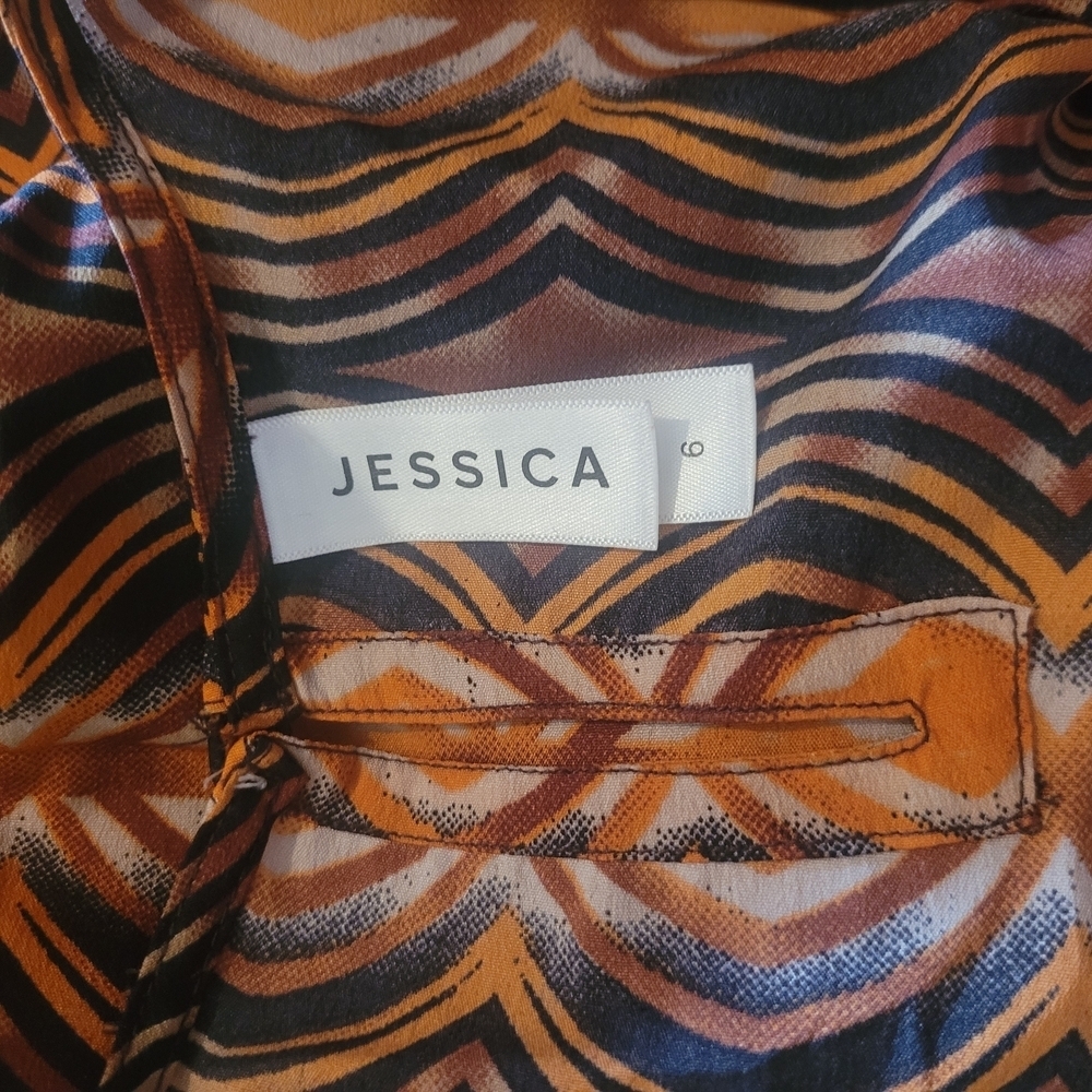 Jessica Sleeveless Geometric Pattern Dress Size 6 - Picture 8 of 8
